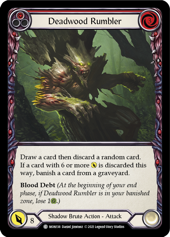 Deadwood Rumbler (Red) [MON138] (Monarch)  1st Edition Normal | The CG Realm