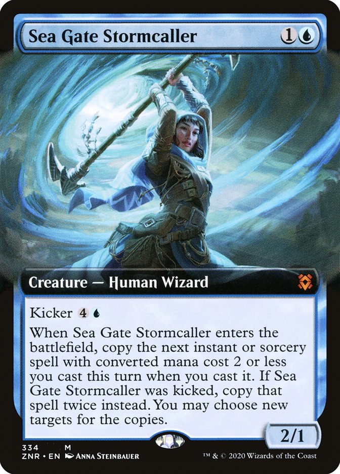 Sea Gate Stormcaller (Extended Art) [Zendikar Rising] | The CG Realm