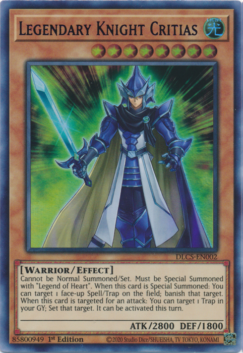 Legendary Knight Critias (Blue) [DLCS-EN002] Ultra Rare | The CG Realm