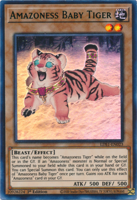 Amazoness Baby Tiger (Green) [LDS1-EN023] Ultra Rare | The CG Realm