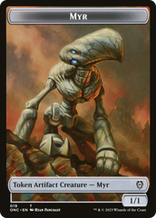 Myr // Thopter Double-Sided Token [Phyrexia: All Will Be One Commander Tokens] | The CG Realm