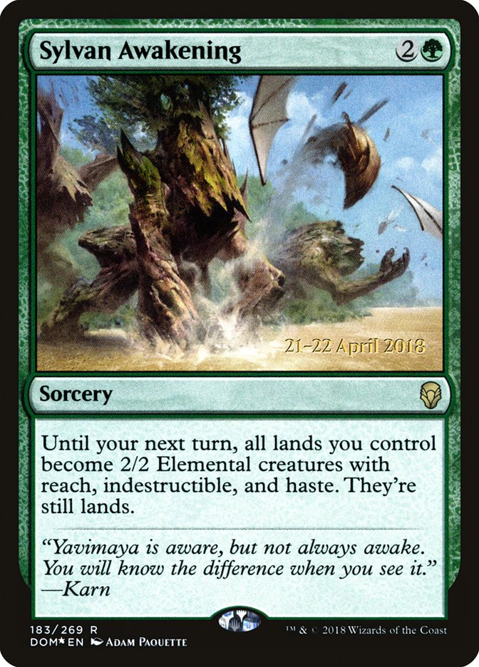 Sylvan Awakening [Dominaria Prerelease Promos] | The CG Realm