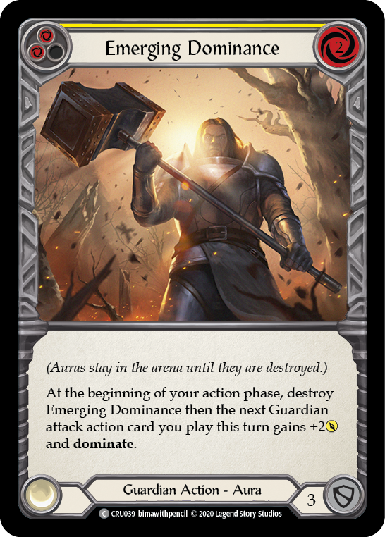 Emerging Dominance (Yellow) [CRU039] (Crucible of War)  1st Edition Rainbow Foil | The CG Realm