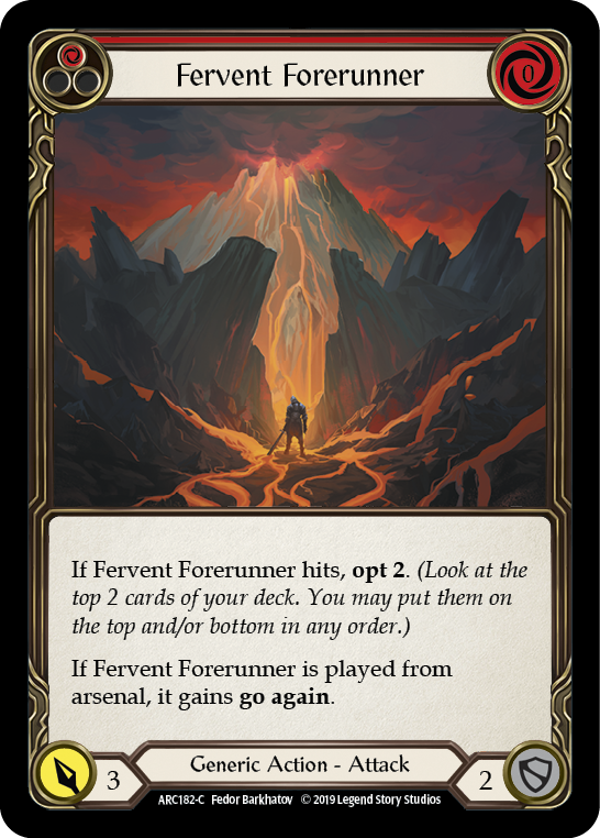 Fervent Forerunner (Red) [ARC182-C] (Arcane Rising)  1st Edition Normal | The CG Realm