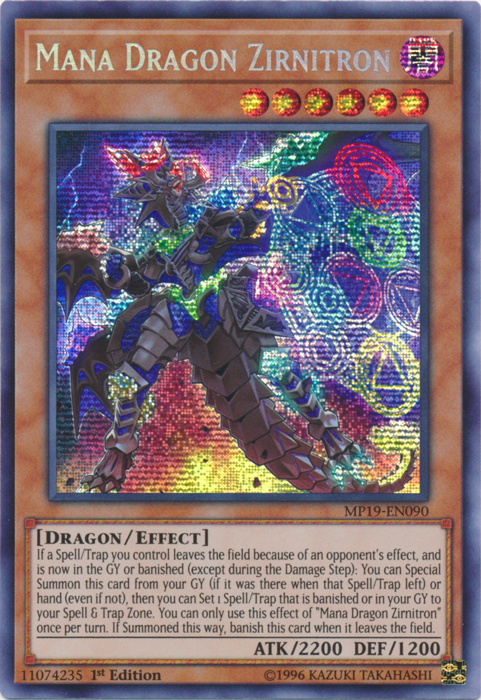 Mana Dragon Zirnitron [MP19-EN090] Prismatic Secret Rare | The CG Realm