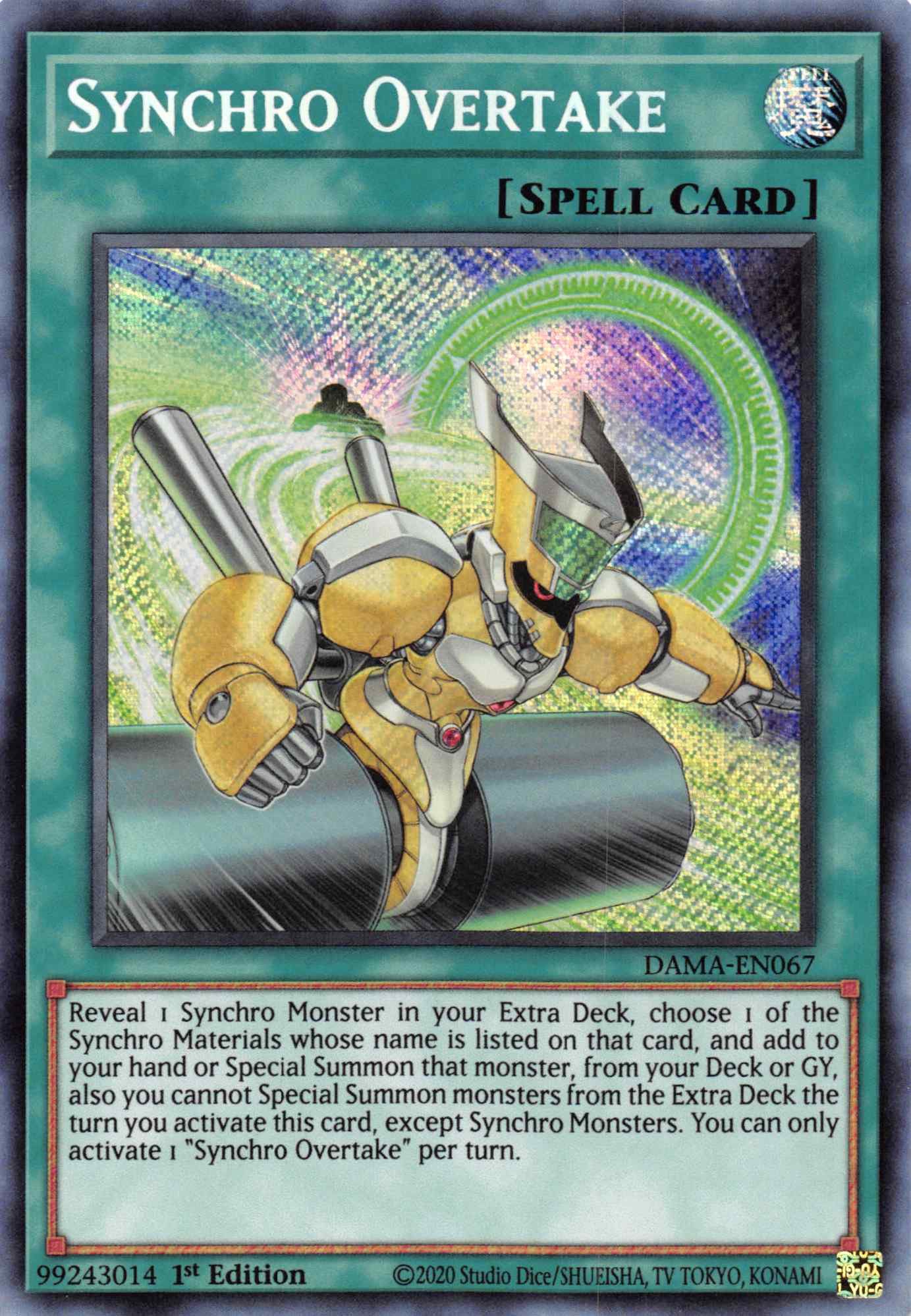 Synchro Overtake [DAMA-EN067] Secret Rare | The CG Realm