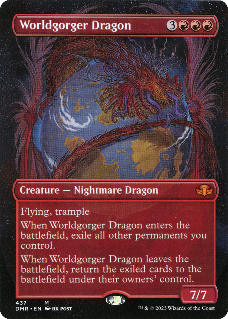 Worldgorger Dragon (Borderless Alternate Art) [Dominaria Remastered] | The CG Realm