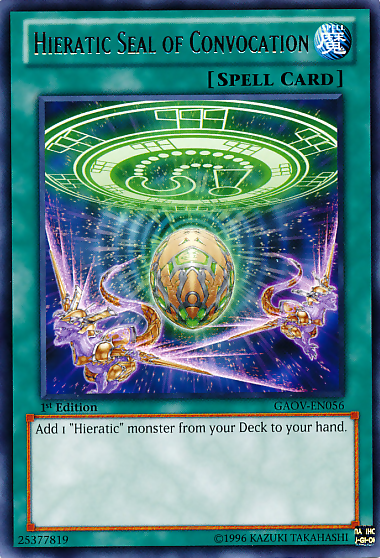 Hieratic Seal of Convocation [GAOV-EN056] Rare | The CG Realm