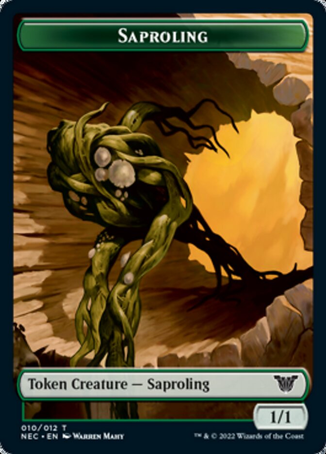 Saproling // Spirit (002) Double-Sided Token [Kamigawa: Neon Dynasty Commander Tokens] | The CG Realm