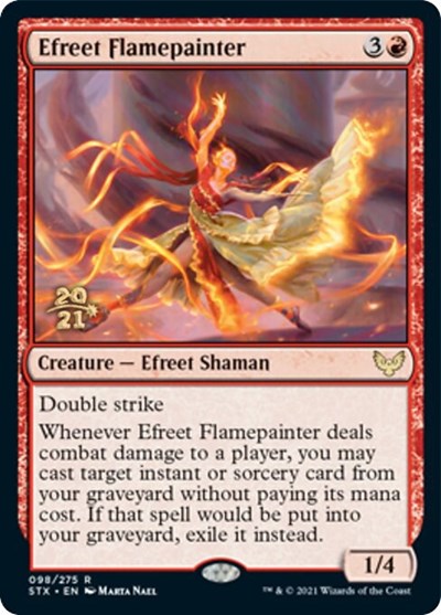 Efreet Flamepainter [Strixhaven: School of Mages Prerelease Promos] | The CG Realm