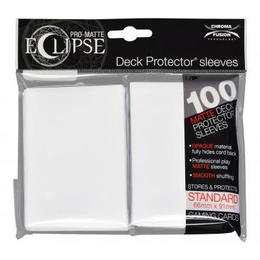 PRO-Matte Eclipse Arctic White Standard Deck Protector sleeve 100ct | The CG Realm