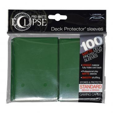 PRO-Matte Eclipse Forest Green Standard Deck Protector sleeve 100ct | The CG Realm