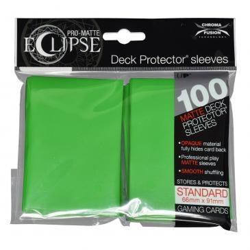 PRO-Matte Eclipse Lime Green Standard Deck Protector sleeve 100ct | The CG Realm