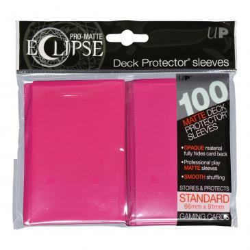 PRO-Matte Eclipse Hot Pink Standard Deck Protector sleeve 100ct | The CG Realm