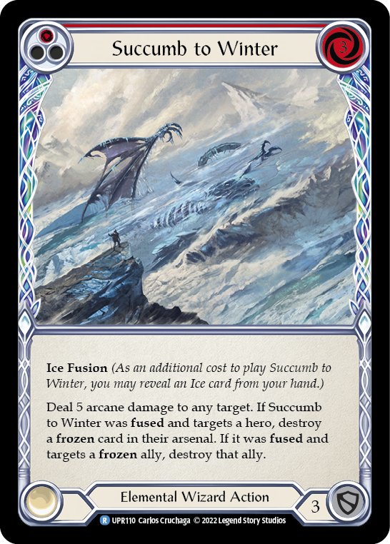 Succumb to Winter (Red) [UPR110] (Uprising)  Rainbow Foil | The CG Realm