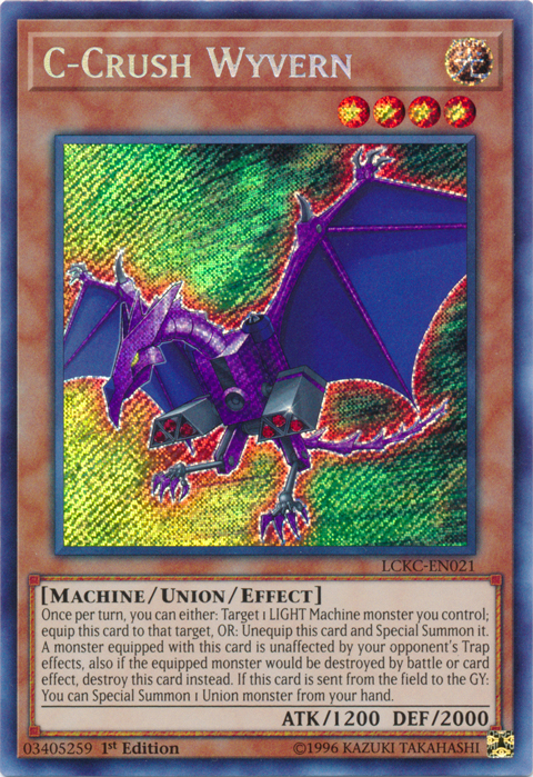 C-Crush Wyvern [LCKC-EN021] Secret Rare | The CG Realm