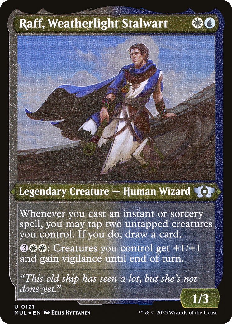 Raff, Weatherlight Stalwart (Foil Etched) [Multiverse Legends] | The CG Realm