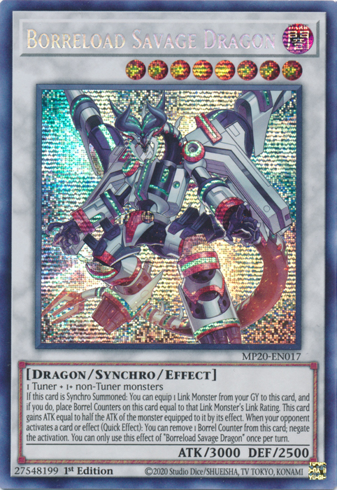 Borreload Savage Dragon [MP20-EN017] Prismatic Secret Rare | The CG Realm