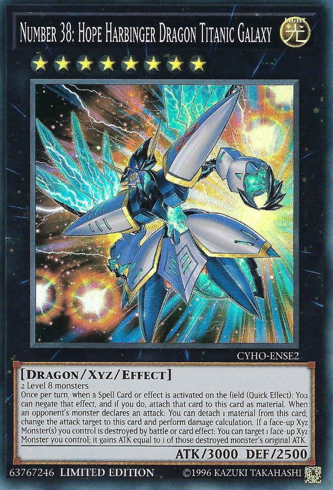 Number 38: Hope Harbinger Dragon Titanic Galaxy [CYHO-ENSE2] Super Rare | The CG Realm