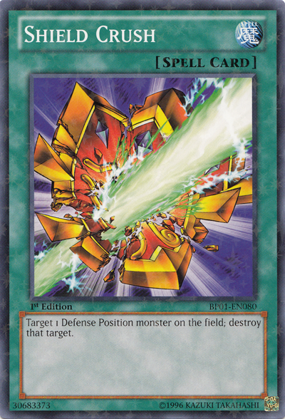 Shield Crush [BP01-EN080] Starfoil Rare | The CG Realm