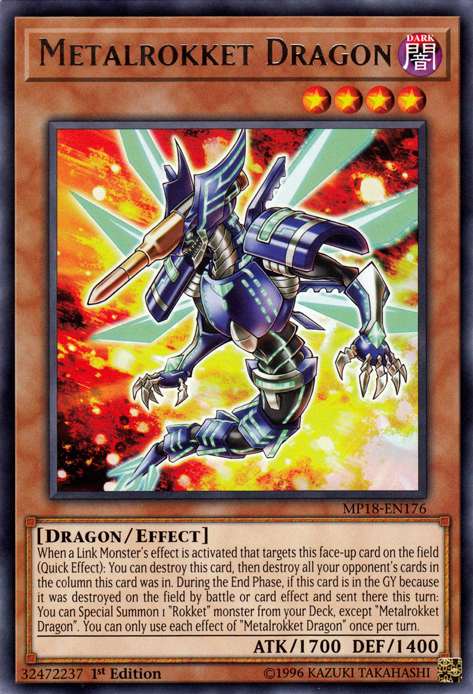 Metalrokket Dragon [MP18-EN176] Rare | The CG Realm