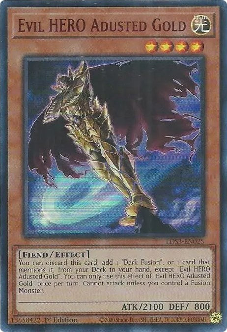 Evil HERO Adusted Gold (Red) [LDS3-EN025] Ultra Rare | The CG Realm