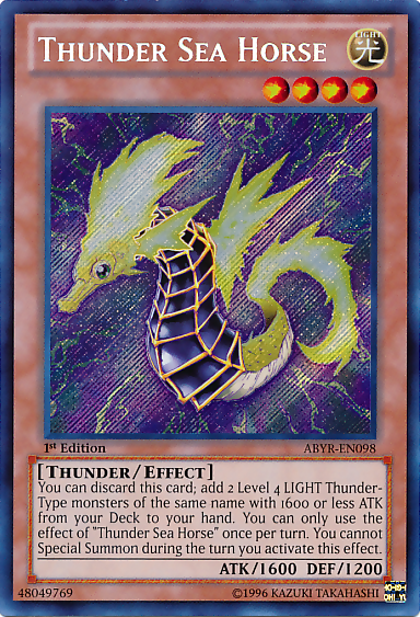 Thunder Sea Horse [ABYR-EN098] Secret Rare | The CG Realm