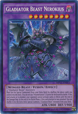 Gladiator Beast Nerokius [MP15-EN051] Secret Rare | The CG Realm