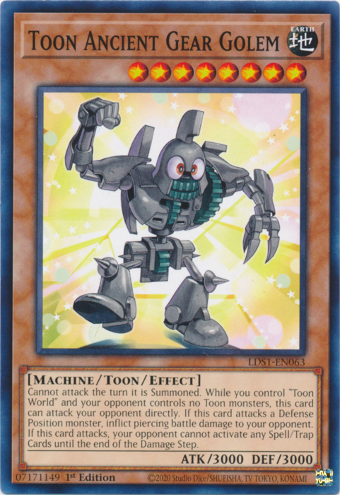 Toon Ancient Gear Golem [LDS1-EN063] Common | The CG Realm