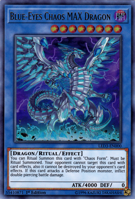 Blue-Eyes Chaos MAX Dragon [LED3-EN000] Ultra Rare | The CG Realm