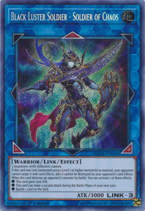 Black Luster Soldier - Soldier of Chaos [BLHR-EN046] Secret Rare | The CG Realm