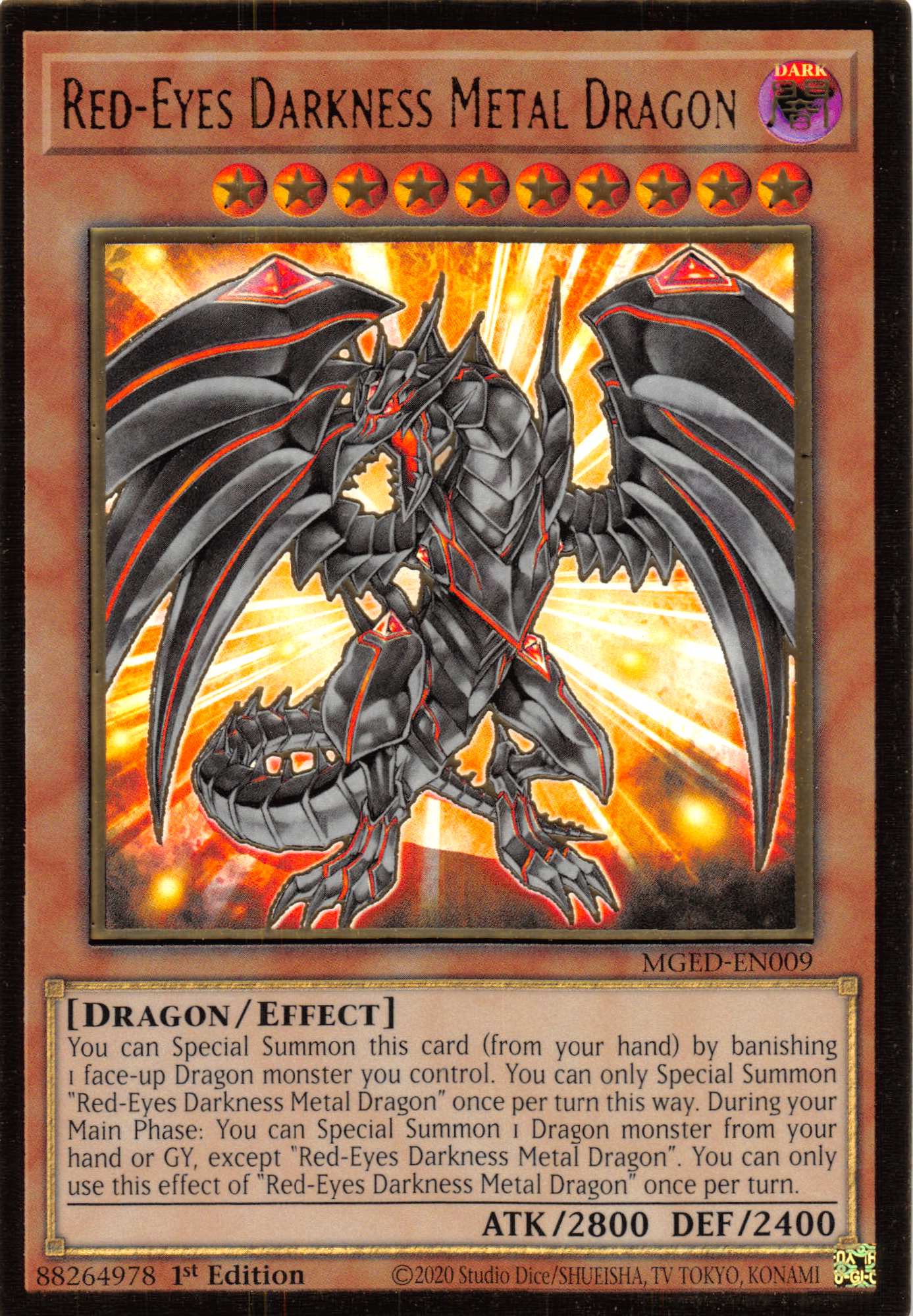 Red-Eyes Darkness Metal Dragon [MGED-EN009] Gold Rare | The CG Realm