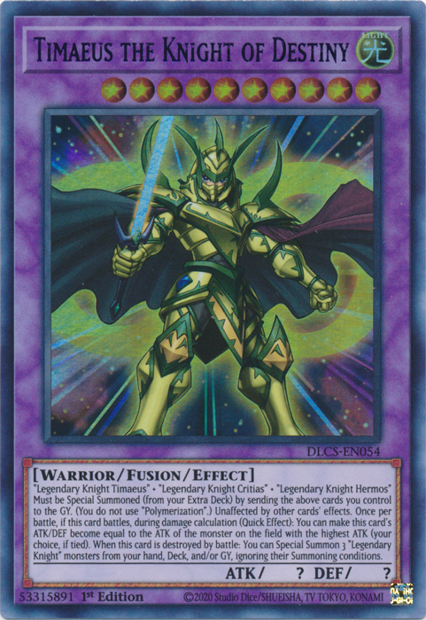 Timaeus the Knight of Destiny (Blue) [DLCS-EN054] Ultra Rare | The CG Realm