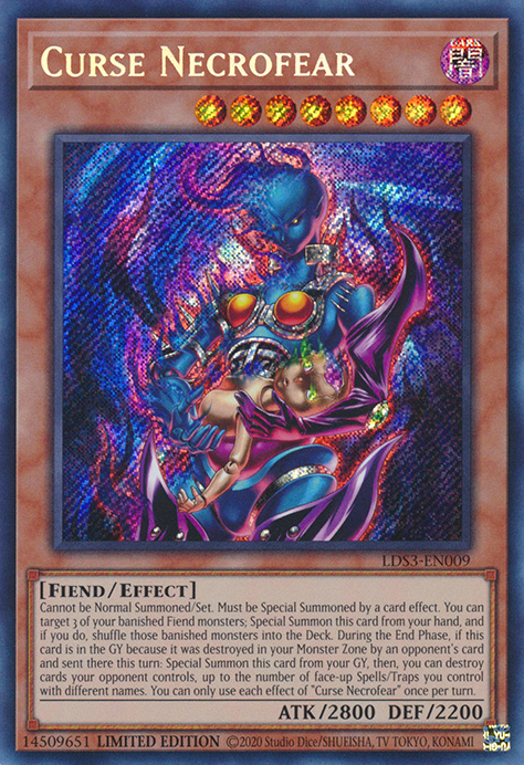 Curse Necrofear [LDS3-EN009] Secret Rare | The CG Realm