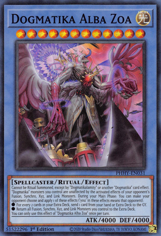 Dogmatika Alba Zoa [PHHY-EN031] Super Rare | The CG Realm