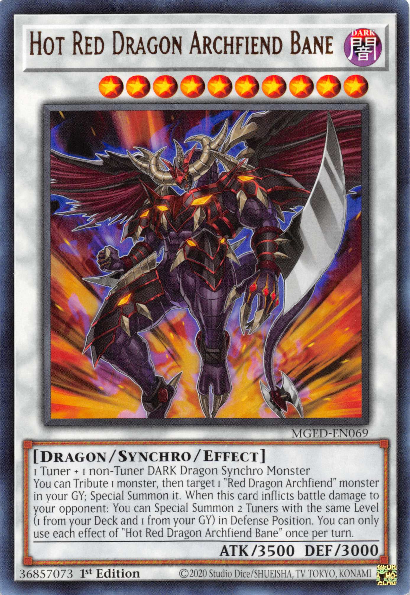 Hot Red Dragon Archfiend Bane [MGED-EN069] Rare | The CG Realm