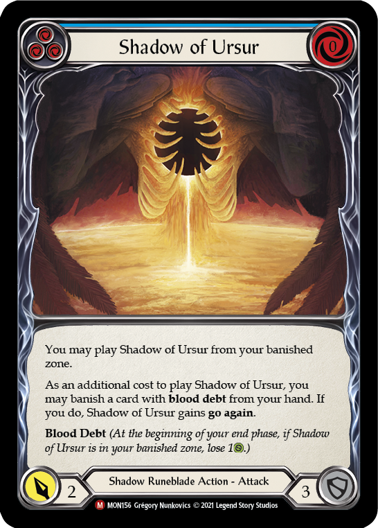 Shadow of Ursur [MON156-RF] (Monarch)  1st Edition Rainbow Foil | The CG Realm