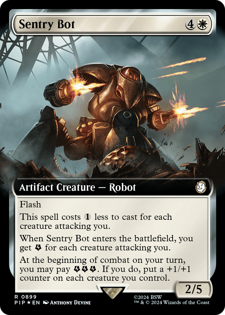 Sentry Bot (Extended Art) (Surge Foil) [Fallout] | The CG Realm