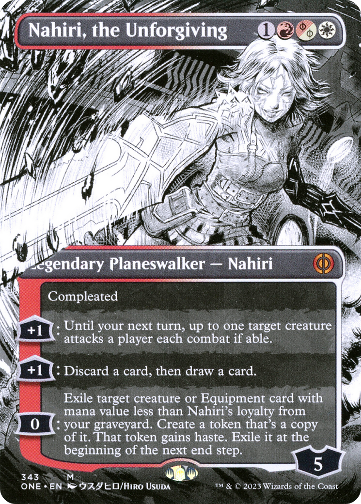 Nahiri, the Unforgiving (Borderless Manga) [Phyrexia: All Will Be One] | The CG Realm