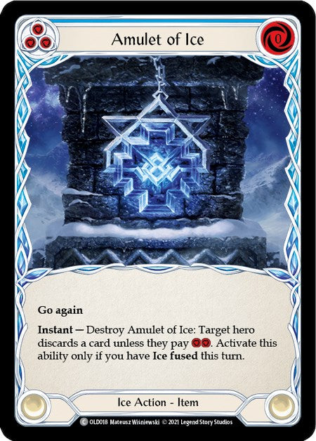 Amulet of Ice (Blue) [OLD018] (Tales of Aria Oldhim Blitz Deck)  1st Edition Normal | The CG Realm