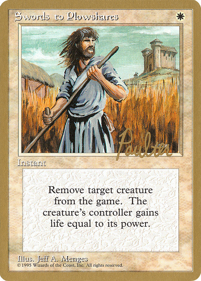 Swords to Plowshares (Preston Poulter) [Pro Tour Collector Set] | The CG Realm