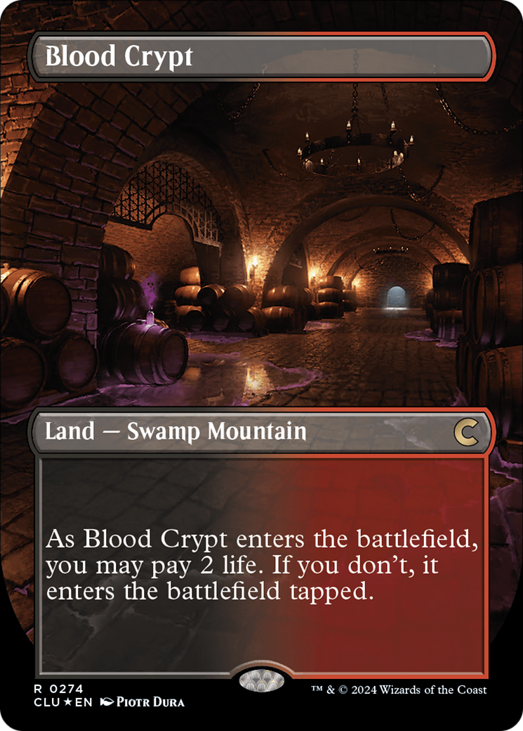 Blood Crypt (Borderless) [Ravnica: Clue Edition] | The CG Realm