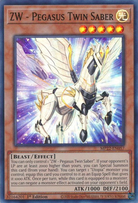 ZW - Pegasus Twin Saber [MP22-EN057] Super Rare | The CG Realm