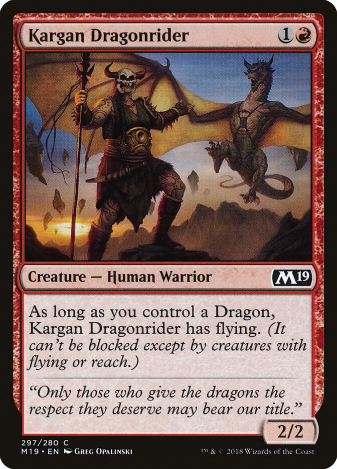 Kargan Dragonrider [Core Set 2019] | The CG Realm