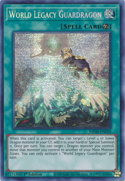 World Legacy Guardragon [MP20-EN029] Prismatic Secret Rare | The CG Realm