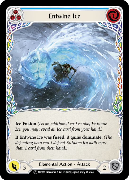 Entwine Ice (Blue) [U-ELE099] (Tales of Aria Unlimited)  Unlimited Rainbow Foil | The CG Realm