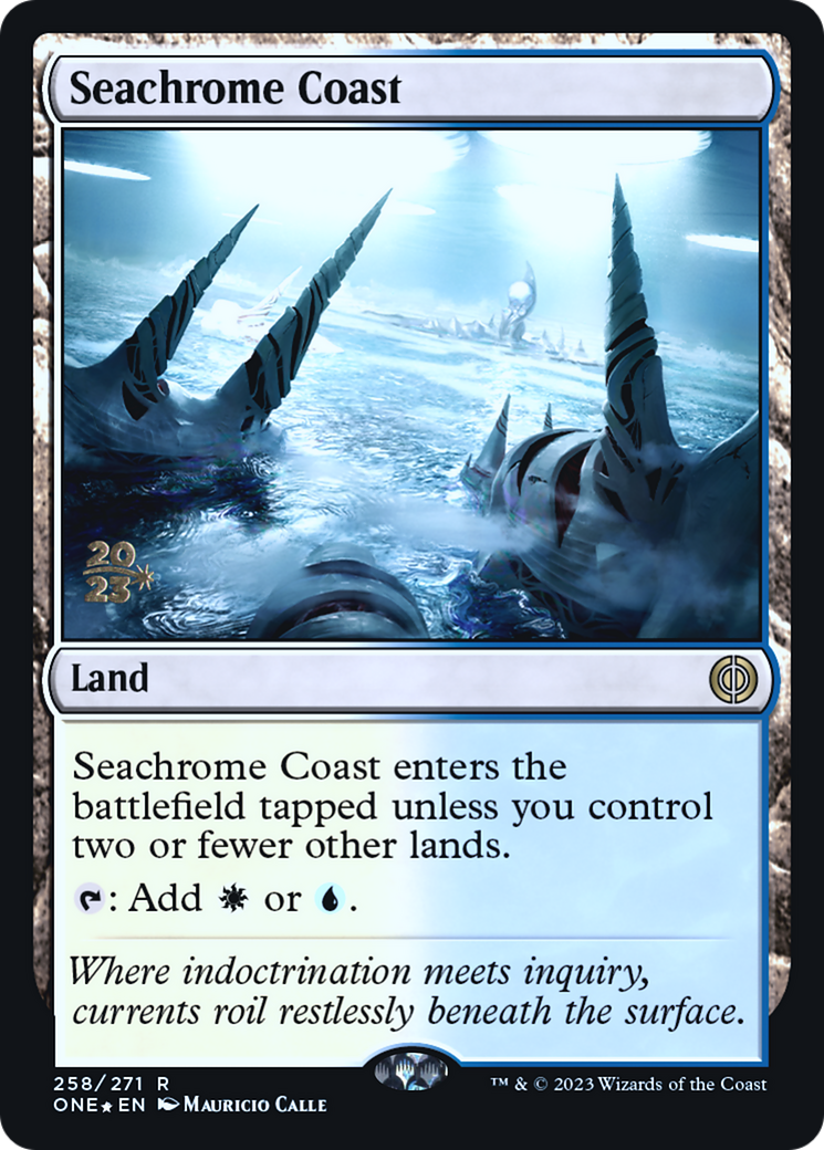 Seachrome Coast [Phyrexia: All Will Be One Prerelease Promos] | The CG Realm