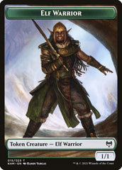 Elemental // Elf Warrior Double-Sided Token [Kaldheim Commander Tokens] | The CG Realm