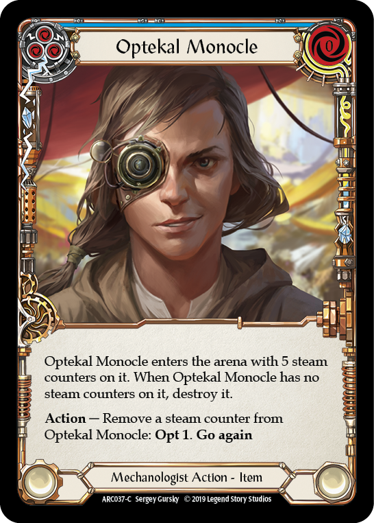 Optekal Monocle [ARC037-C] (Arcane Rising)  1st Edition Rainbow Foil | The CG Realm