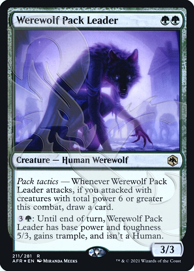 Werewolf Pack Leader (Ampersand Promo) [Dungeons & Dragons: Adventures in the Forgotten Realms Promos] | The CG Realm